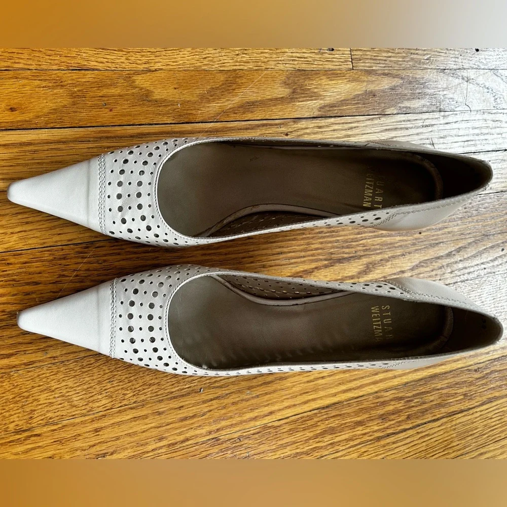 Stuart Weitzman Cream Heels Size 8.5 Narrow EUC - Picture 7 of 7